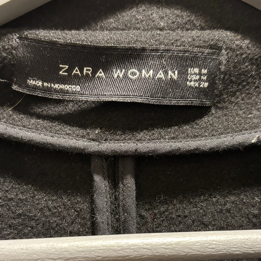 Zara Elegant Black Women's Coat - Picture 3 of 7